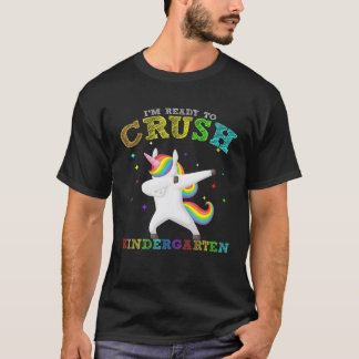 Ik ga naar Crush Kindergarten Dabbing Unicorn T-shirt