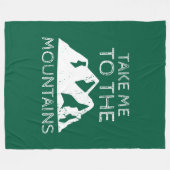 Ik ga naar de bergen fleece deken (Voorkant (Horizontaal))