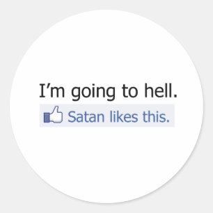 Ik ga naar de hel ronde sticker