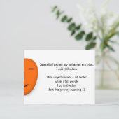 Ik ga naar de Jim - stuur een glimlach - grappig B Briefkaart (Staand voorkant)