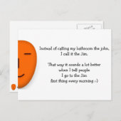 Ik ga naar de Jim - stuur een glimlach - grappig B Briefkaart (Voorkant / Achterkant)