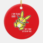 Ik ga naar mijn vader keramisch ornament (Achterkant)