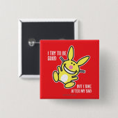 Ik ga naar mijn vader vierkante button 5,1 cm (Voorkant /achterkant)