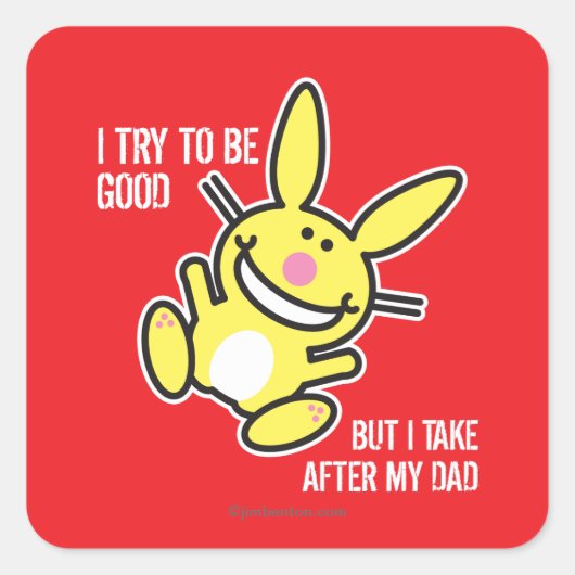 Ik ga naar mijn vader vierkante sticker (Voorkant)