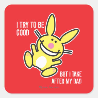 Ik ga naar mijn vader vierkante sticker