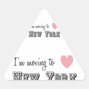 Ik ga naar New York Driehoek Sticker