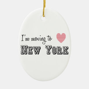 Ik ga naar New York Keramisch Ornament