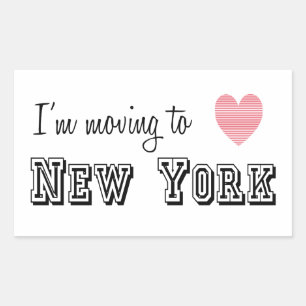 Ik ga naar New York Rechthoekige Sticker