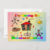 Ik ga naar Preschool Briefkaart (Voorkant / Achterkant)