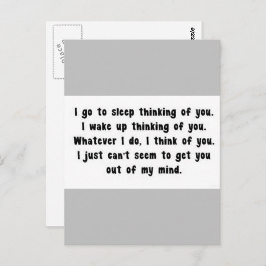 IK GA NAAR SLAAPDENKEN OVER JULLIE MISSCHIEN DAT J BRIEFKAART (Voorkant / Achterkant)