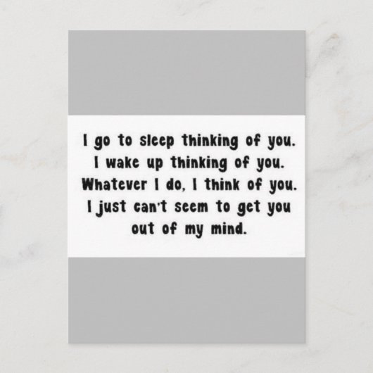 IK GA NAAR SLAAPDENKEN OVER JULLIE MISSCHIEN DAT J BRIEFKAART (Voorkant)