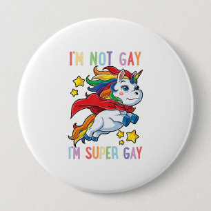 Ik ga niet mee naar Super Gay Pride Lgbt Flag T Un Ronde Button 4,0 Cm
