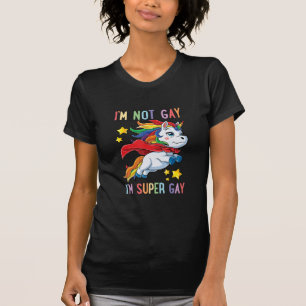 Ik ga niet mee naar Super Gay Pride Lgbt Flag T Un T-shirt