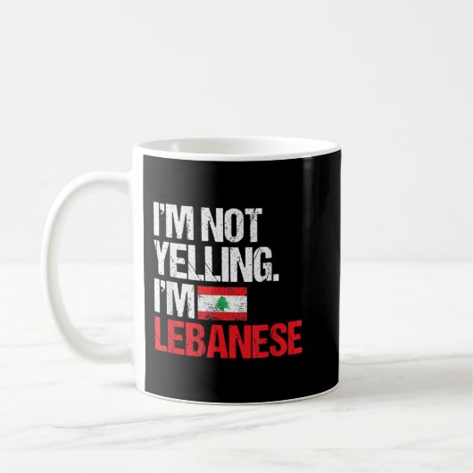 Ik ga niet tegen Libanezen schreeuwen Koffiemok (Links)