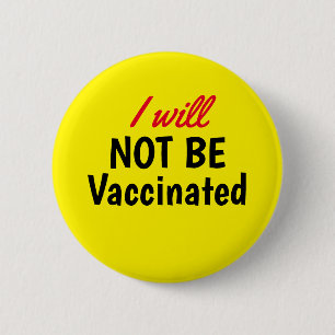 IK GA NIET Vaccineren Gele Button