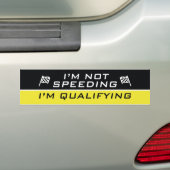 Ik ga niet verder, ik ben gekwalificeerd bumpersticker (Op auto)