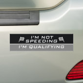 Ik ga niet verder, ik ben gekwalificeerd bumpersticker (Op auto)