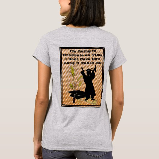 Ik ga op tijd Afstuderen worden T-shirt (Achterkant)