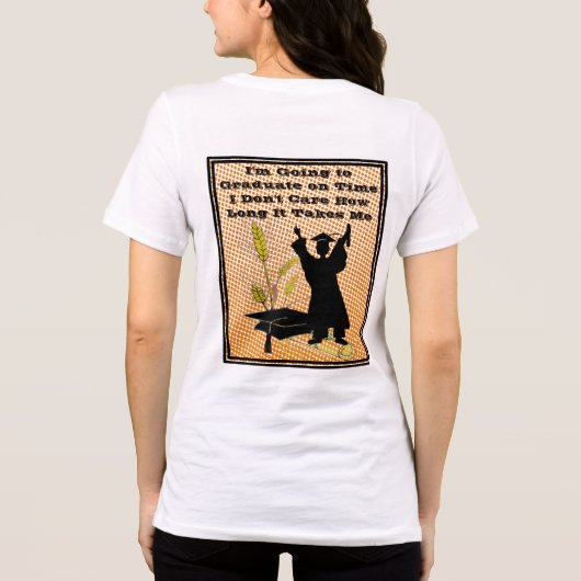 Ik ga op tijd Afstuderen worden Tri-Blend Shirt (Achterkant)