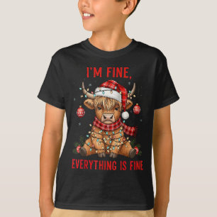 Ik Ga Prima Alles Is Prima Grappige Highland Koe K T-shirt