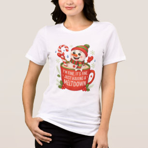 Ik Ga Prima, Het Gaat Prima – Grappige Smeltende S Tri-Blend Shirt