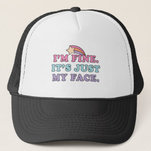 Ik Ga Prima Het Is Gewoon Mijn Gezicht Grappige Qu Trucker Pet
