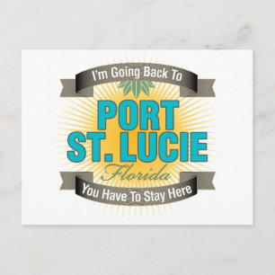 Ik ga terug naar (Port Saint Lucie) Briefkaart