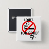 Ik ga vierkante button 5,1 cm (Voorkant /achterkant)