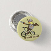Ik ga Viking Funny Wordplay Flair Button (Voorkant /achterkant)