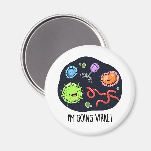 Ik ga Viral Funny Virus Pun Magneet (Voorkant / Achterkant)