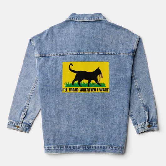 Ik ga waar ik wil denim jacket (Achterkant)