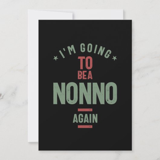 Ik ga weer een nonno worden. | Grootvader Kaart (Voorkant)