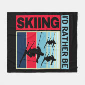 IK GAAF DE VOORKEUR AAN SKIËN FLEECE DEKEN (Voorkant (Horizontaal))