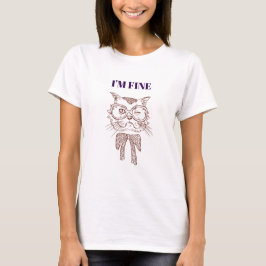 Ik Gaat Goed Grappige Kat Meme Introvert T-Shirt