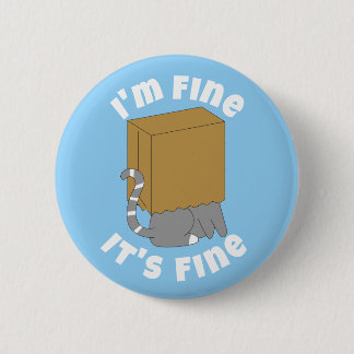 Ik Gaat Goed Grappige Kat Speld Ronde Button 5,7 Cm