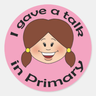 Ik gaf een lezing ronde sticker