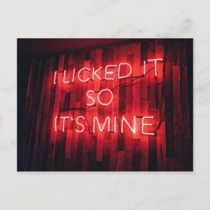 Ik gaf het zo zijn mijn. briefkaart