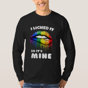 Ik gaf het zo zijn mijne - lips regenboog - Gay T-shirt