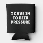 Ik gaf toe aan de bierdruk blikjeskoeler (Achterkant)