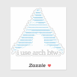 "ik gebruik arch btw." 4-inch Transparante Cut-Out Sticker