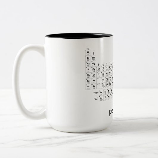 Ik gebruik deze mok periodiek periodiek wetenschap (Links)