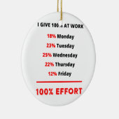 IK GEEF 100% OP HET WERK KERAMISCH ORNAMENT (Rechts)