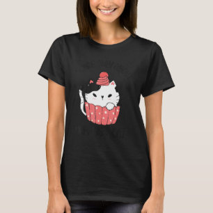 Ik geef alleen om muffins en katten schattige katt t-shirt