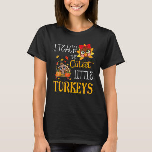 Ik geef de beste kleine kalkoenschool dankbaarheid t-shirt