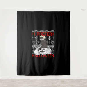 Ik geef de voorkeur aan Halloween Funny Christmas Wandkleed