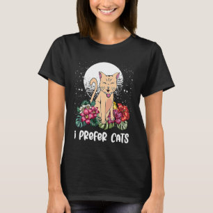 Ik Geef de Voorkeur aan Introverte Kat Antisociale T-shirt