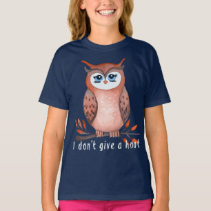 Ik geef geen cadeau voor een hoot, uilenliefhebber t-shirt