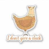 Ik geef geen Cluck Funny Chicken Pun Sticker (Voorkant)