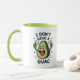 Ik geef geen guac avocado woordspeling mok