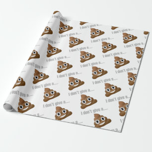 ik geef geen poep emoji cadeaupapier